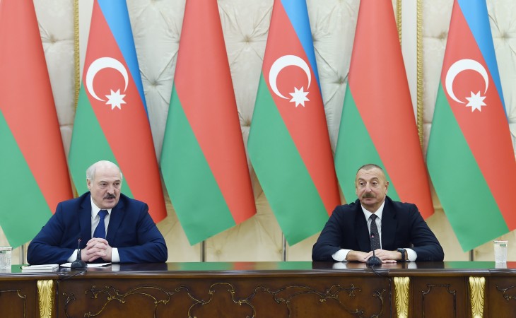 Azerbaijani, Belarus presidents made press statements