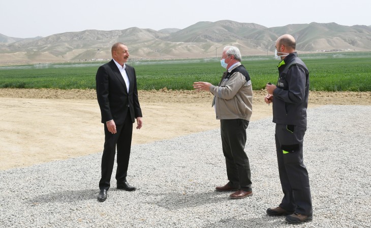 President Ilham Aliyev attended presentation of agropark owned by Agro Dairy LLC in Hajigabul