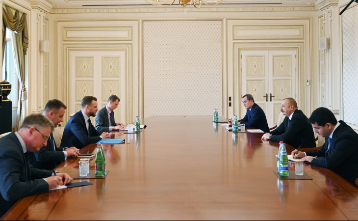 President Ilham Aliyev received delegation led by Lithuanian FM