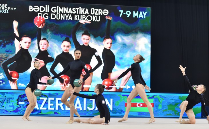 Bədii gimnastika üzrə dünya kuboku yarışlarının birinci gününə yekun vurulub