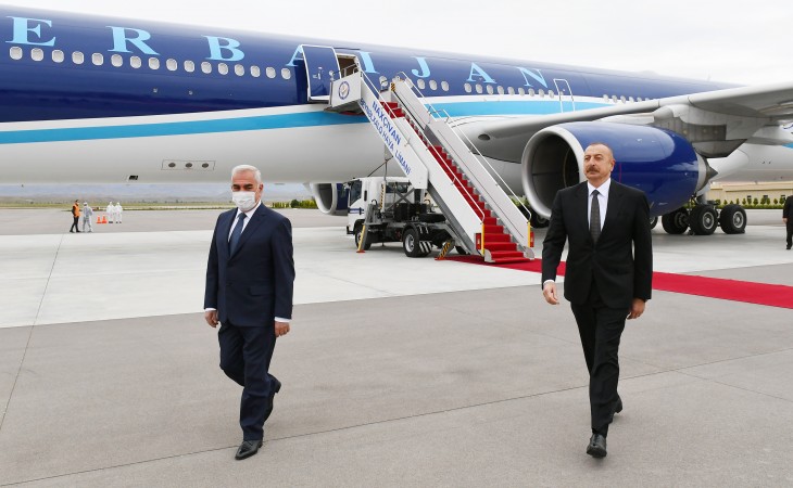 President Ilham Aliyev arrived in Nakhchivan Autonomous Republic for visit