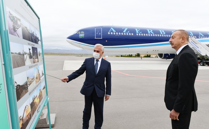 President Ilham Aliyev attended presentation of new runway at Nakhchivan International Airport