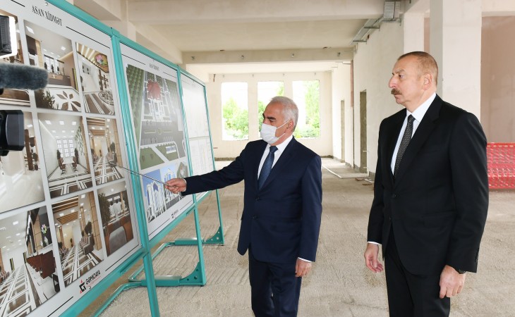 President Ilham Aliyev viewed construction of “ASAN xidmət” Center in Nakhchivan