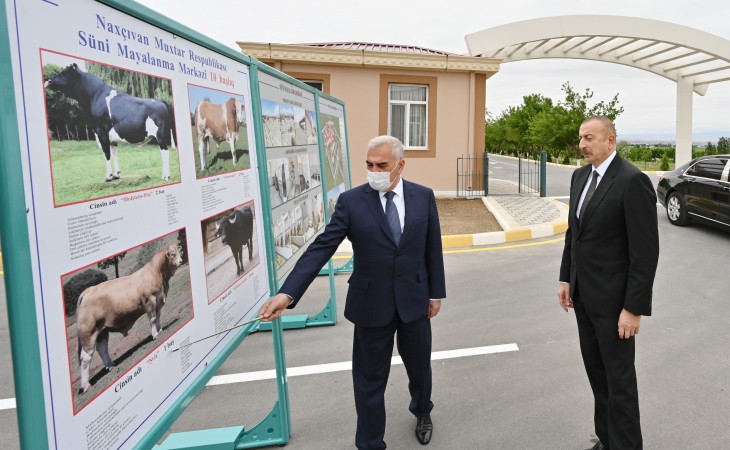 President Ilham Aliyev attended opening of Artificial Insemination Center in Nakhchivan