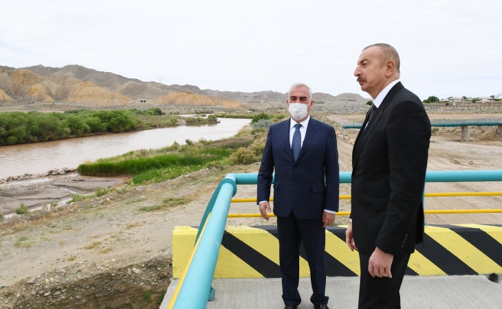 President Ilham Aliyev viewed construction of Ordubad Hydroelectric Power Plant