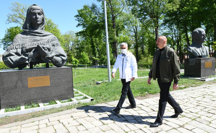 President Ilham Aliyev inspected Khan gizi Natavan’s palace