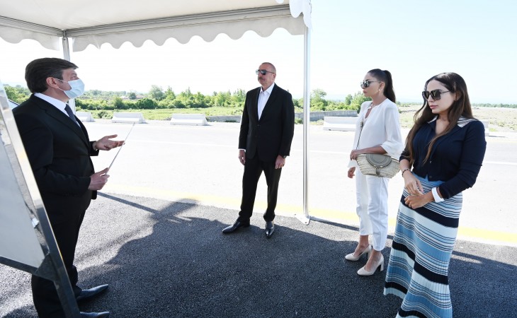 New bridge over Bum River and road to Bum settlement in Gabala district inaugurated after renovation