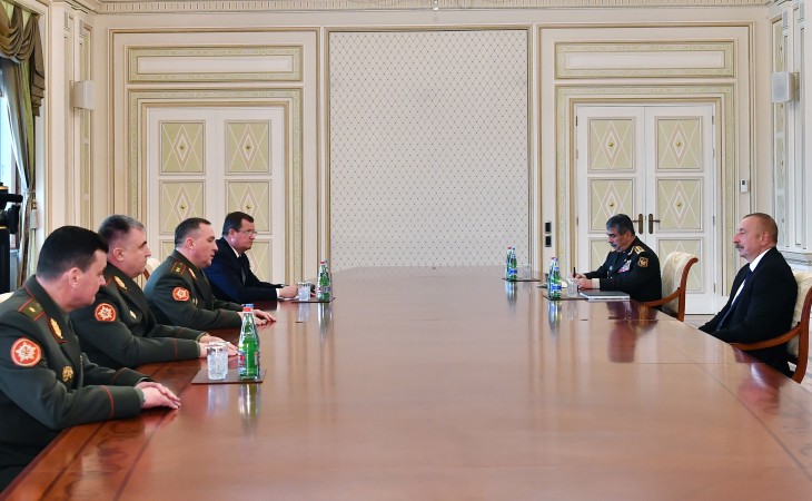President Ilham Aliyev received Belarus defense minister