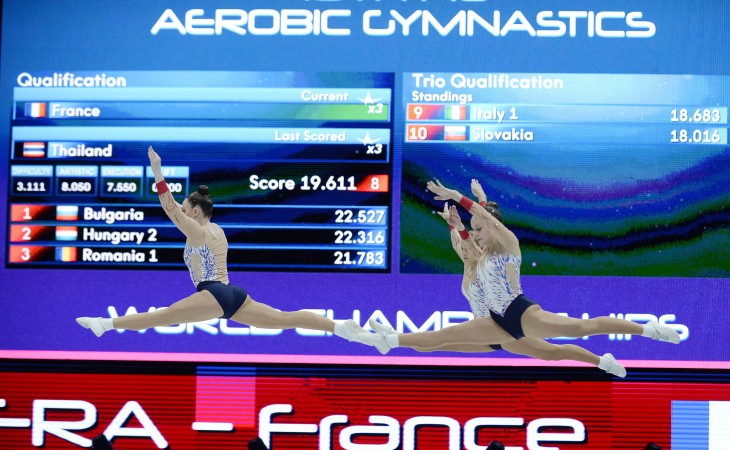 Bakıda keçirilən aerobika gimnastikası üzrə dünya çempionatında üçlüklər arasında finalçılar müəyyənləşib