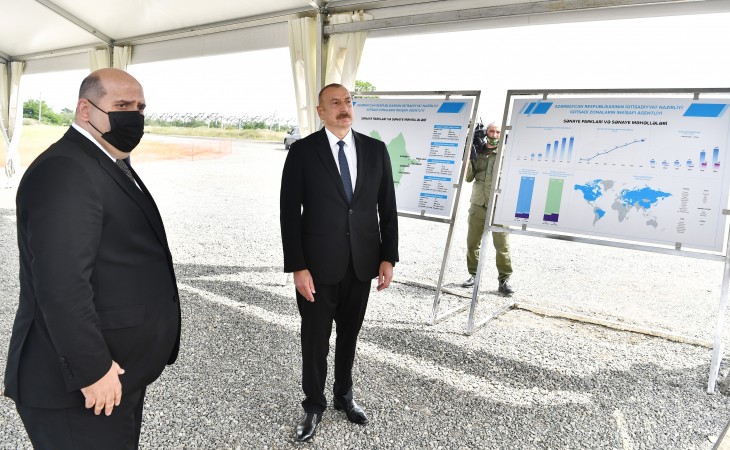 President Ilham Aliyev attended groundbreaking ceremony for Aghdam Industry Park