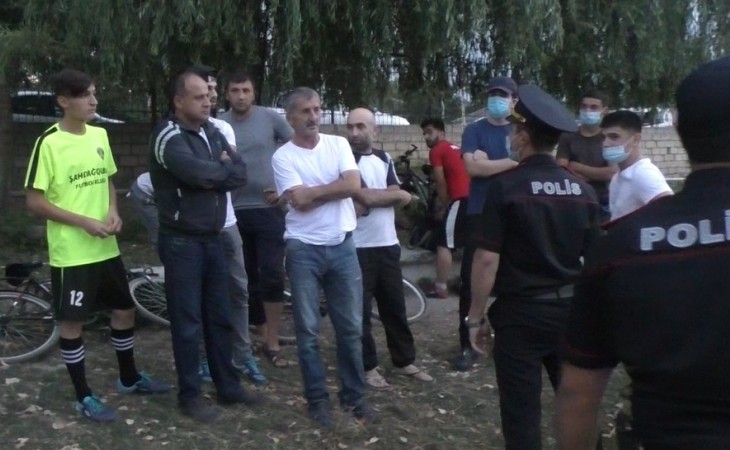 Qubada karantin rejimini pozaraq futbol oynayanlar cərimələniblər VİDEO