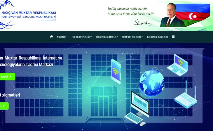 Muxtar respublikanın Rabitə və Yeni Texnologiyalar Nazirliyinin yeni internet saytı istifadəyə verilib