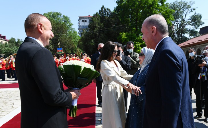 Official welcome ceremony was held for Turkish President Recep Tayyip Erdogan in Shusha