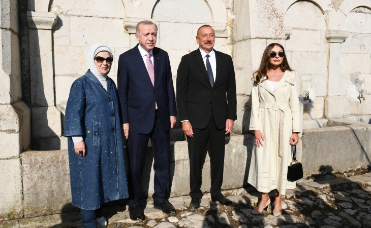 Azerbaijani, Turkish presidents visited “Khan gizi” spring in Shusha