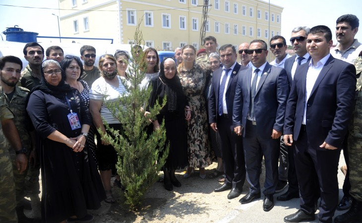 Bakının Xətai rayonunda general-mayor Polad Həşimovun xatirəsinə həsr edilmiş ağacəkmə aksiyası keçirilib