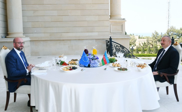 President Ilham Aliyev and President of European Council Charles Michel had joint working dinner