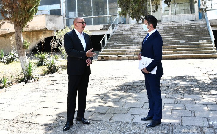 President Ilham Aliyev viewed Naftalan city airport