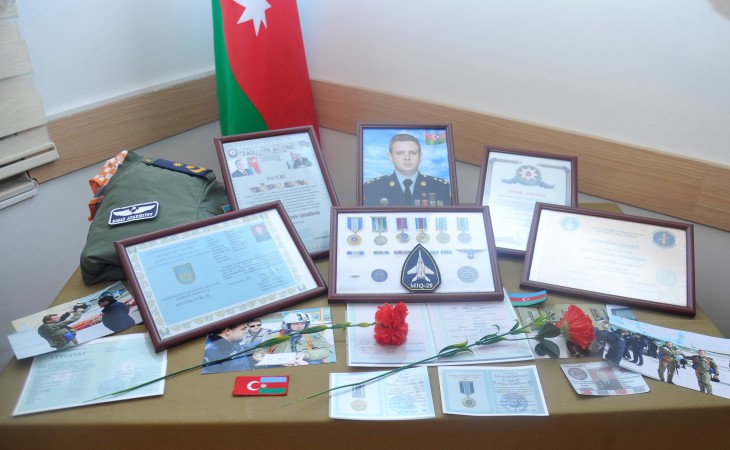 Azərbaycan Hərb Tarixi Muzeyində şəhid pilot Rəşad Atakişiyevin xatirəsi anılıb