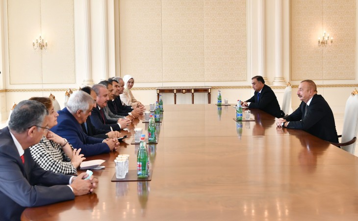 President Ilham Aliyev received delegation led by Speaker of Grand National Assembly of Turkey