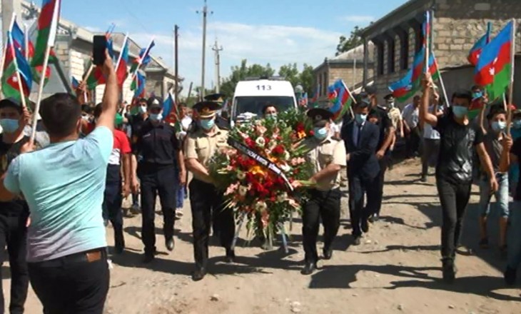 Şəhid mayor Namiq Əhmədov Qazaxda dəfn olunub