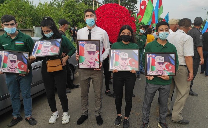 Azərbaycan Ordusunun şəhid olan zabiti Anar Novruzov Masallıda dəfn edilib