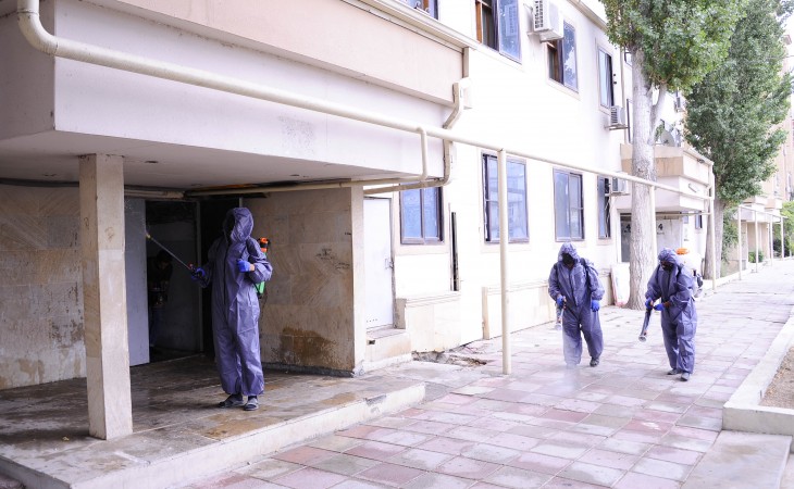 Suraxanı və Sabunçu rayonlarında dezinfeksiya işləri aparılıb