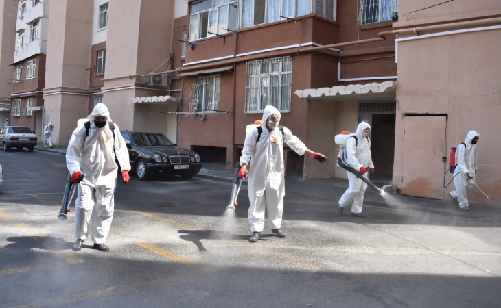 Nizami və Xətai rayonlarında dezinfeksiya işləri aparılıb