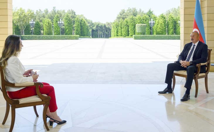 President Ilham Aliyev was interviewed by CNN Turk TV channel
