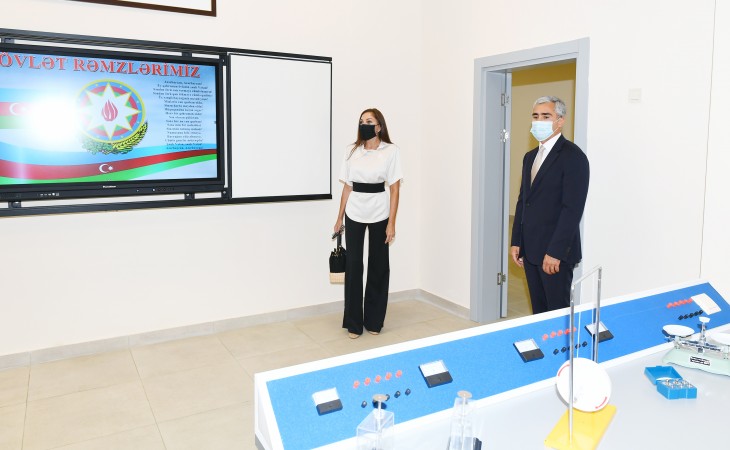 First Vice-President Mehriban Aliyeva attended inauguration of newly-reconstructed educational and training facilities in Khazar district