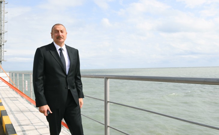 President Ilham Aliyev launched new overpass pumping station of Sumgayit Power Plant