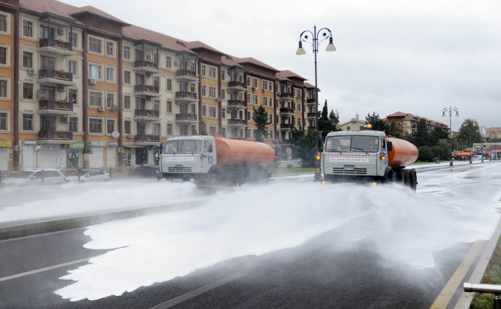 Bakı küçələrində növbəti dəfə dezinfeksiya işləri aparılır