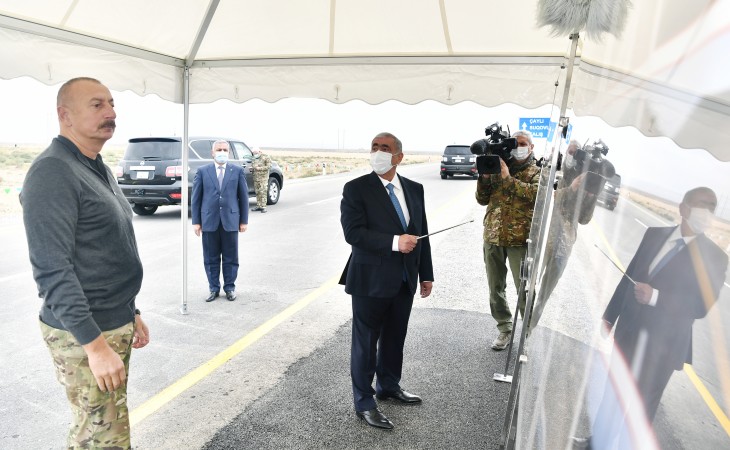 President Ilham Aliyev inaugurated highways leading to Sugovushan settlement and Talish village, Tartar district