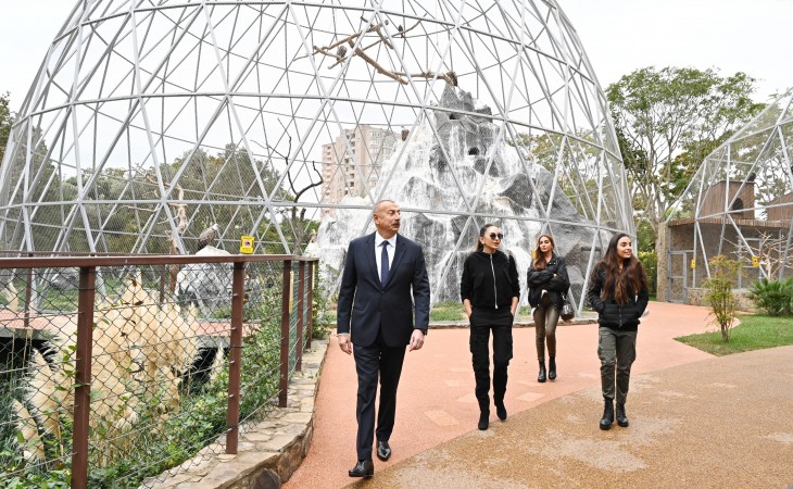 Baku Zoological Park inaugurated after reconstruction  President Ilham Aliyev and First Lady Mehriban Aliyeva attended the event