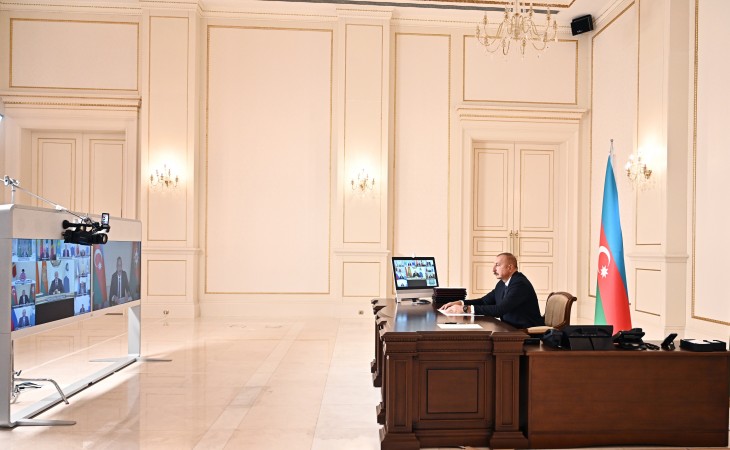 President Ilham Aliyev attended CIS Heads of State Council's session in video conference format