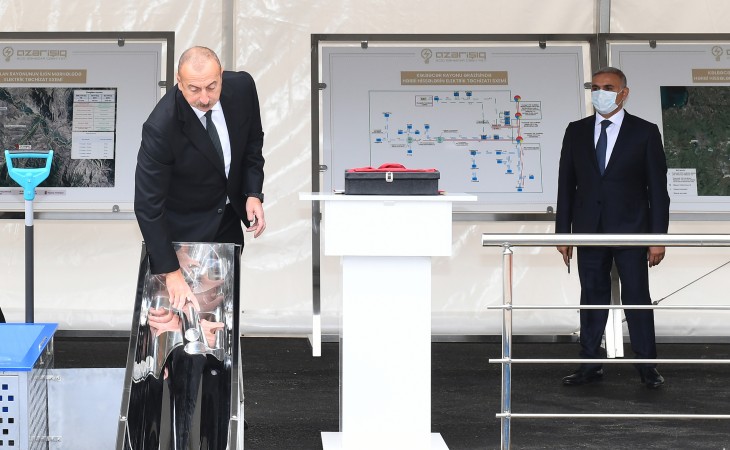 President Ilham Aliyev laid foundation stone for Digital Substation in Zangilan district