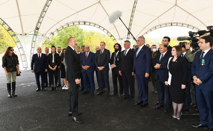 President Ilham Aliyev and First Lady Mehriban Aliyeva met with members of Zangilan general public