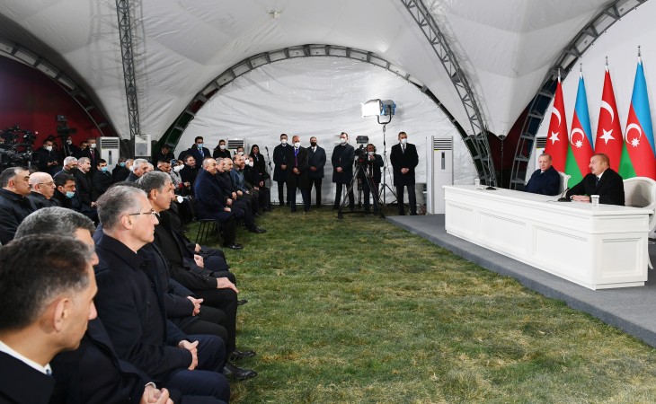 Azerbaijani, Turkish presidents made joint press statements