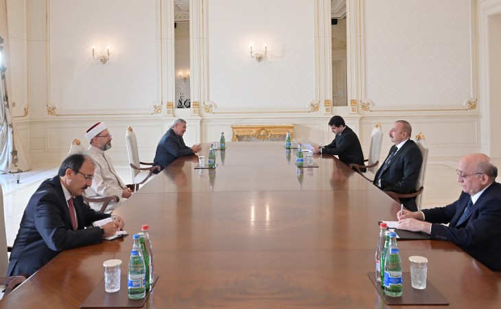 President Ilham Aliyev received president of Turkey's religious affairs
