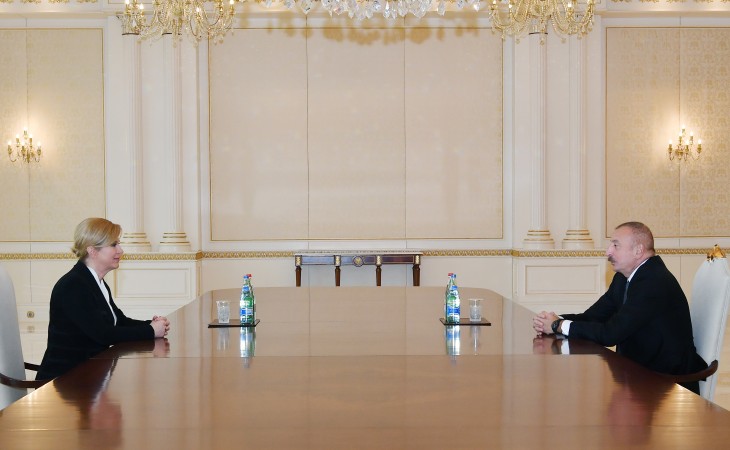 President Ilham Aliyev received former President of Croatia Kolinda Grabar-Kitarović