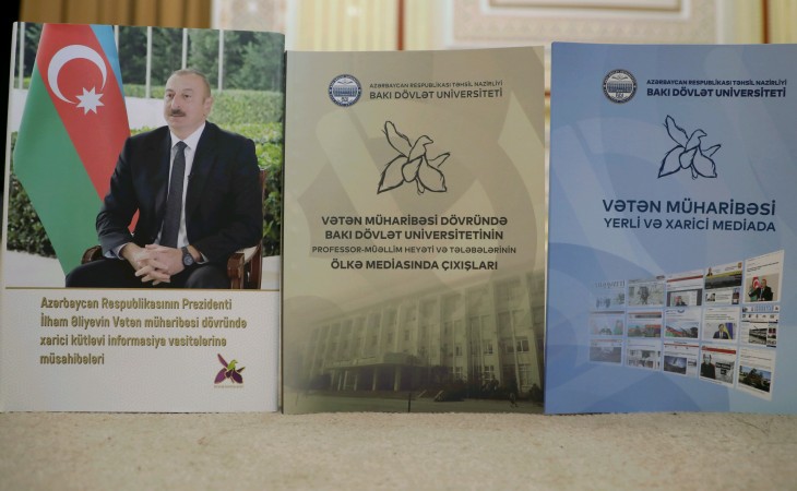 BDU-da Vətən müharibəsi dövründə medianın fəaliyyətinə dair kitablar təqdim edilib