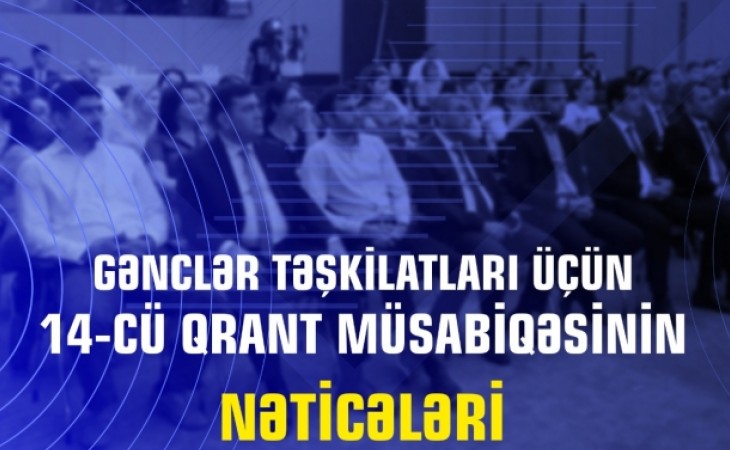 Gənclər təşkilatları üçün 14-cü qrant müsabiqəsinin nəticələri elan edilib