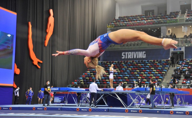 Bakıda batut gimnastikası üzrə dünya çempionatında təsnifat yarışları davam edir