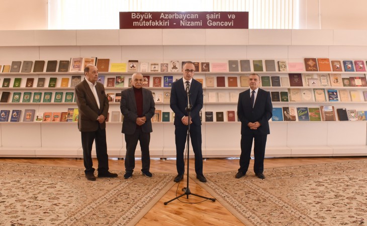 Milli Kitabxanada Nizami Gəncəvinin əsərlərinə çəkilmiş miniatürlərdən ibarət sərgi açılıb