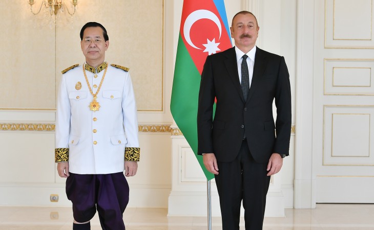 President Ilham Aliyev received credentials of incoming Cambodian ambassador
