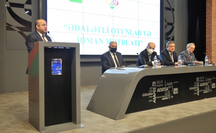 “Olimpiya dünyası” qəzetinin 20 illik yubileyinə həsr olunmuş “Ədalətli oyunlar və idman mətbuatı” mövzusunda tədbir keçirilib