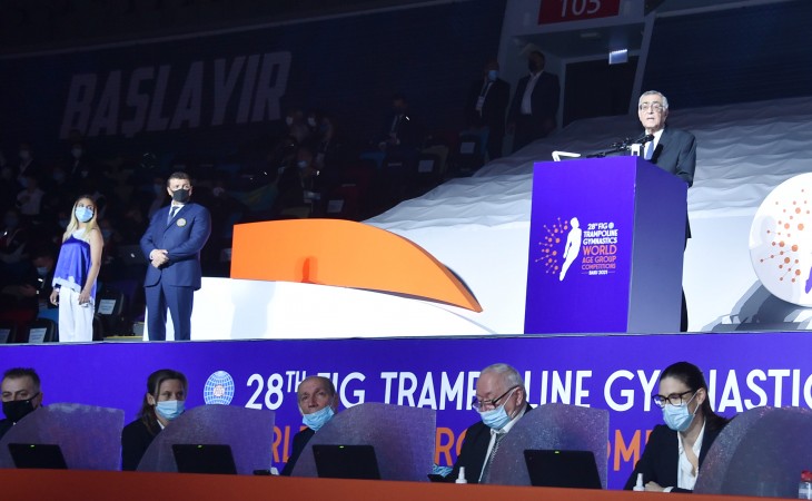 Bakıda batut gimnastikası üzrə 28-ci dünya yaş qrupları yarışlarının təntənəli açılış mərasimi olub
