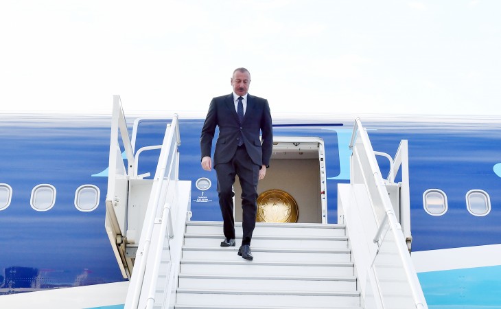 President Ilham Aliyev arrived in Sochi for working visit