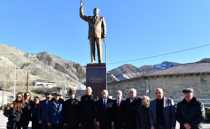 President Ilham Aliyev and First Lady Mehriban Aliyeva viewed renovation work carried out in Gonagkand settlement, Guba