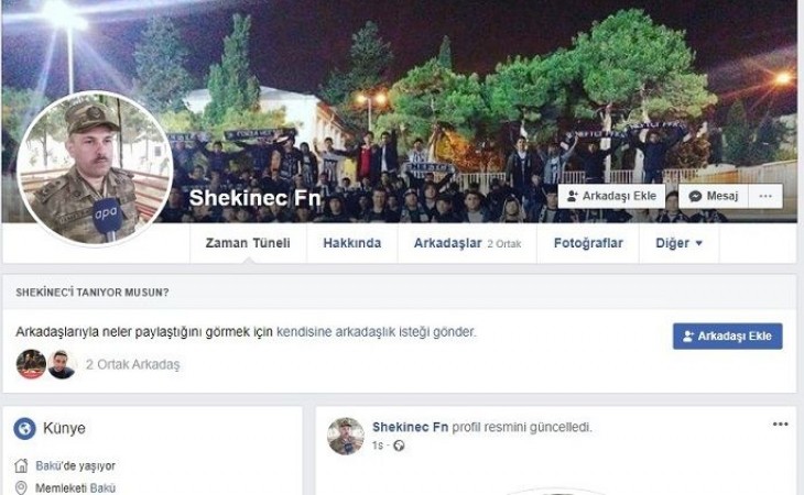 “Facebook”da Azərbaycan Müdafiə Nazirliyinin mətbuat xidmətinin rəisi Vaqif Dərgahlının adına saxta hesab açılıb