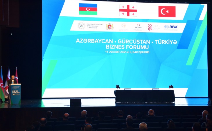 Azərbaycan-Gürcüstan-Türkiyə biznes forumunda 5 sənəd imzalanıb